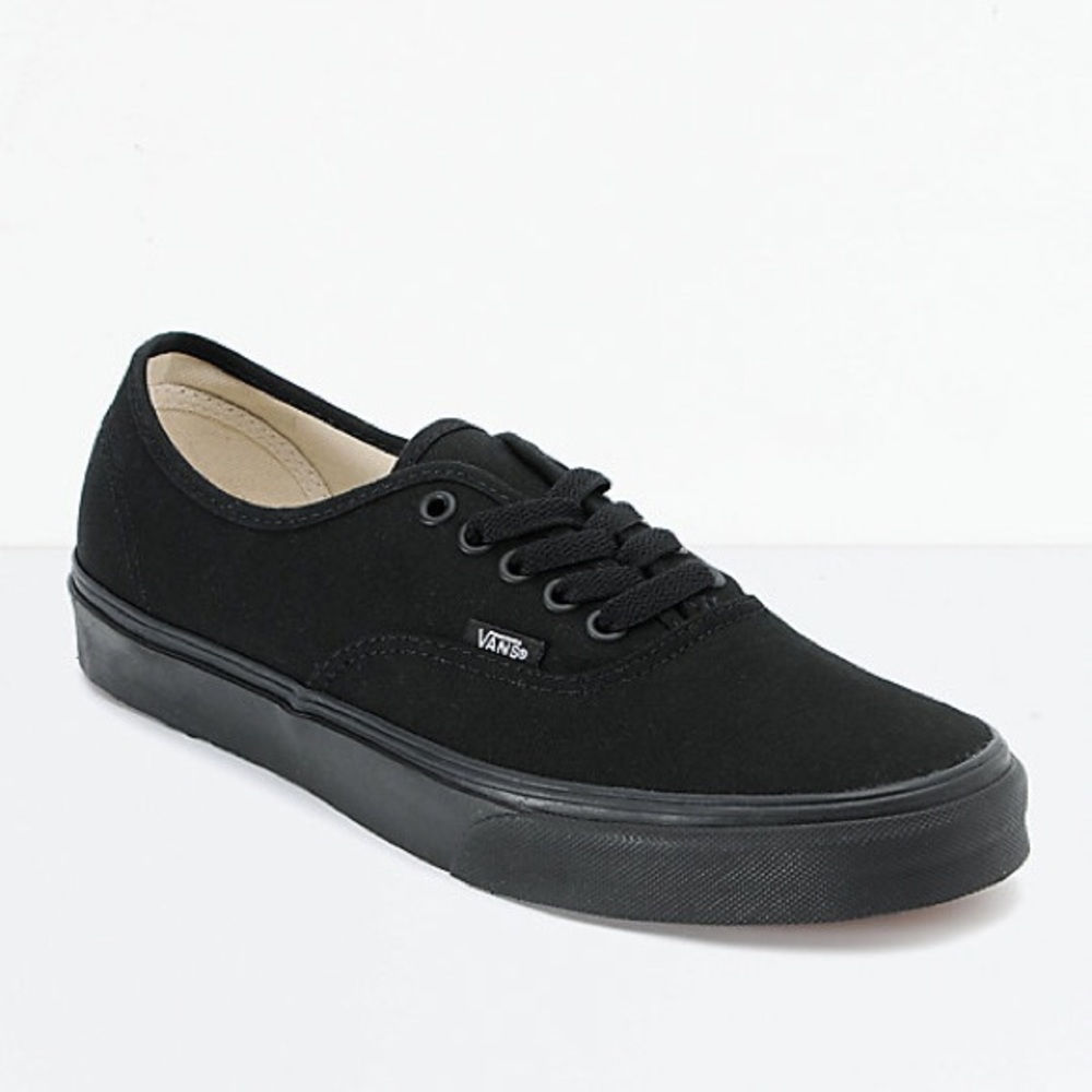 Vans Authentic Black Canvas Skate Shoes